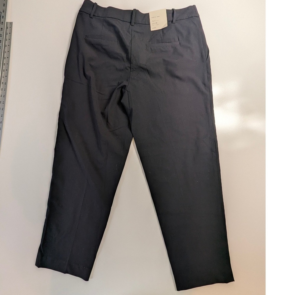 A New Day Womens High Rise Ankle Pants Black Size 14R Stretch Workwear Trousers